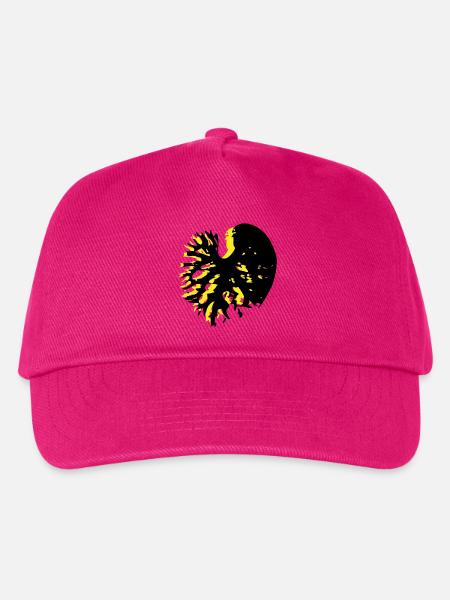 Herzblatt Schwarz gelb Catalpa - Kinder Basecap - Fuchsia