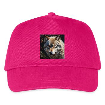 Wolf - Kids’ Baseball Cap - fuchsia - Front