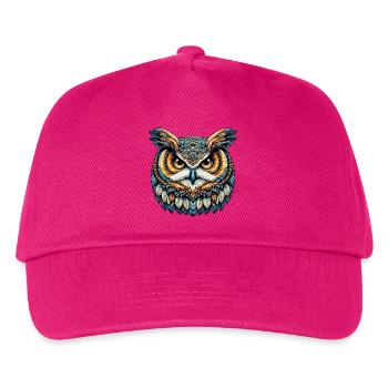 Eule - Kinder Basecap - Fuchsia - Vorne