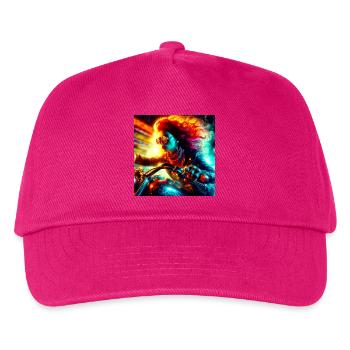 Cyberpunk Motorrad - Kinder Basecap - Fuchsia - Vorne
