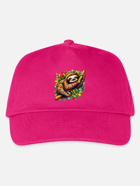 Faultier - Kinder Basecap - Fuchsia
