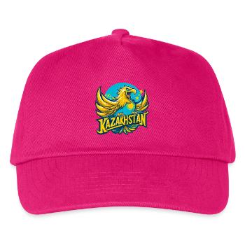 Kazakhstan Eagle Sun Flag Flag Gift - Kids’ Baseball Cap - fuchsia - Front