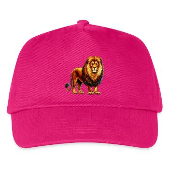 Löwe - Kinder Basecap - Fuchsia - Vorne