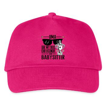 Oma – Der Mythos, die Legende, der Babysitter - Kinder Basecap - Fuchsia - Vorne