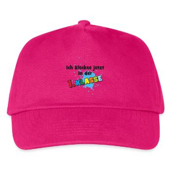 I'm now in 1st grade - blobs of paint - Kids’ Baseball Cap - fuchsia - Front