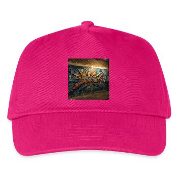 Energieausbruch in lebhaften Farben - Kinder Basecap - Fuchsia - Vorne