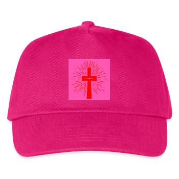 Kirche Christliches Kreuz - Christlicher Glaube - Kinder Basecap - Fuchsia - Vorne