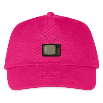 Alter Fernseher aus den 80er 90er Jahren Nostalgie - Kinder Basecap - Fuchsia - Vorne