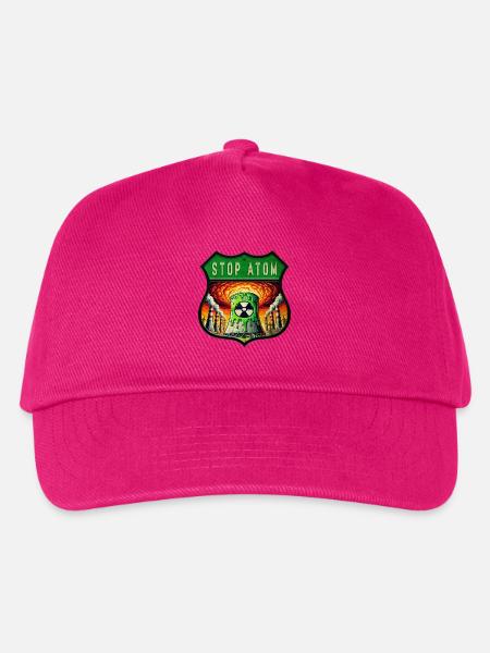 Stop Atom Wappen Design - Kinder Basecap - Fuchsia
