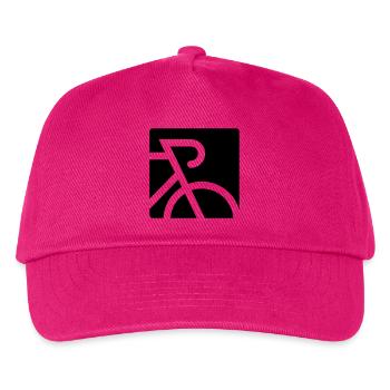 Stilisiertes Rennrad mit Dropbar - Kinder Basecap - Fuchsia - Vorne