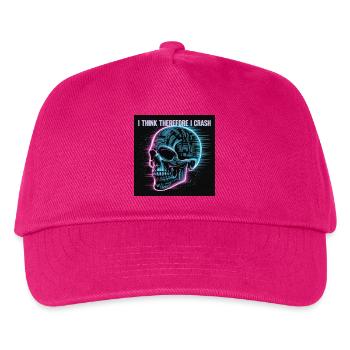 Cyberpunk Neon Totenschädel - Kinder Basecap - Fuchsia - Vorne