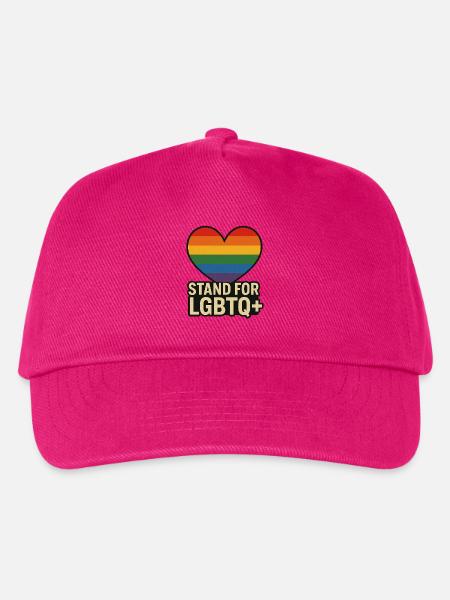 Pride Heart LGBT Support-Design - Kinder Basecap - Fuchsia