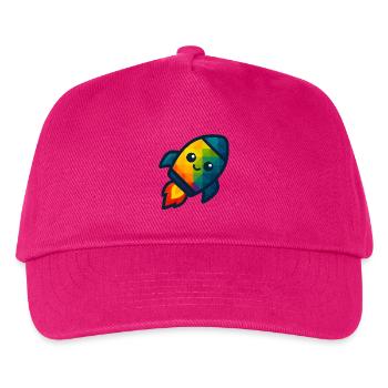 WPAP Polygon Kawaii Stil Baby Spielzeug Rakete - Kinder Basecap - Fuchsia - Vorne