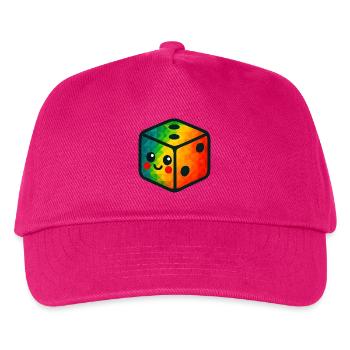 WPAP Polygon Kawaii Stil Baby Spielzeug Würfel - Kinder Basecap - Fuchsia - Vorne