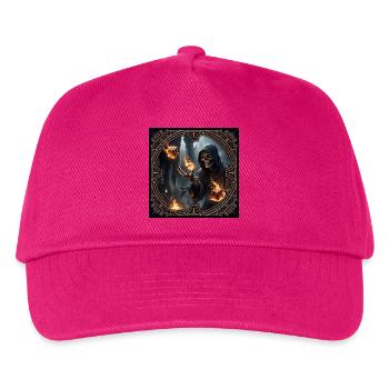 Skelettrunenmagier im Schatten - Kinder Basecap - Fuchsia - Vorne
