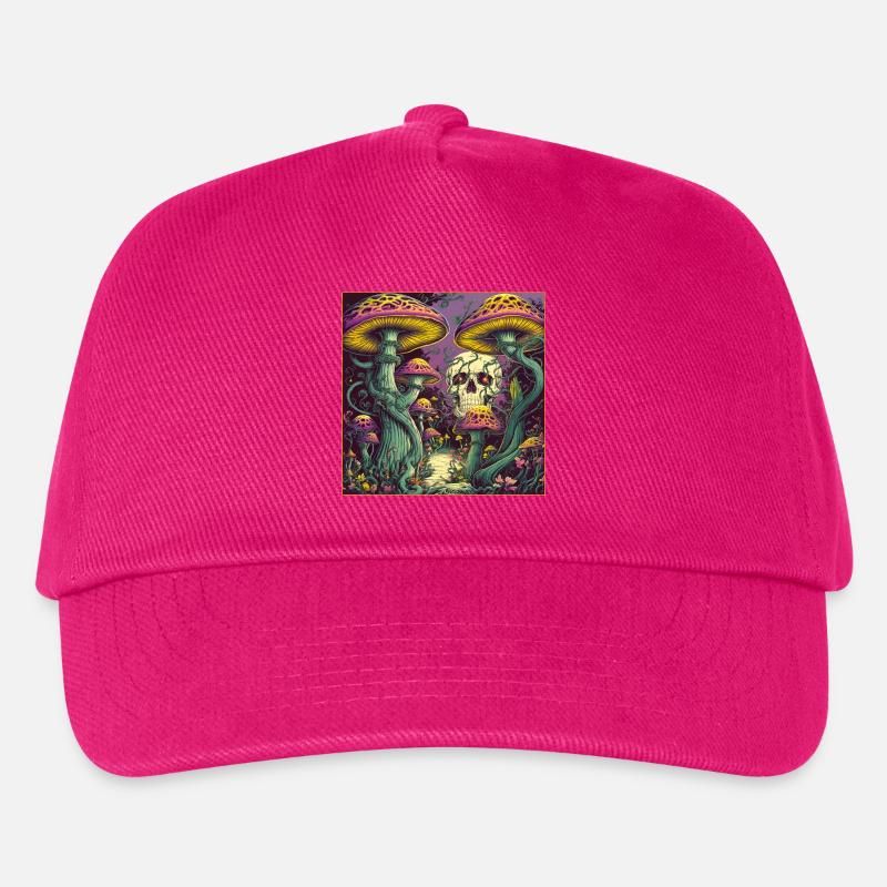 Pilz Wald Schädel Design - Kinder Basecap - Fuchsia