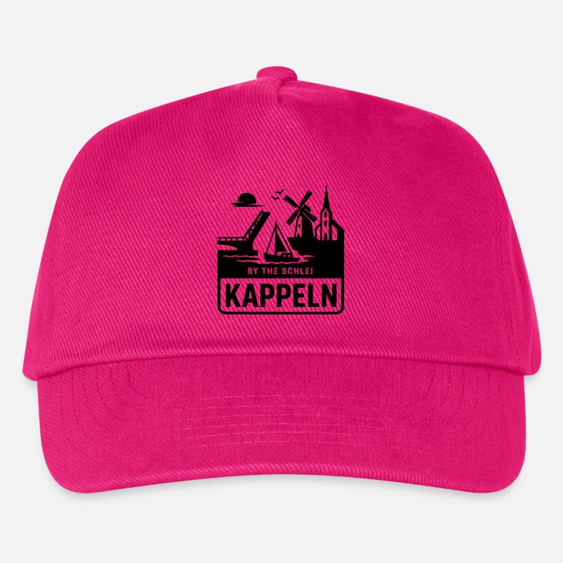 Kappeln Schlei SH Schleswig Holstein Silhouette - Kinder Basecap - Fuchsia