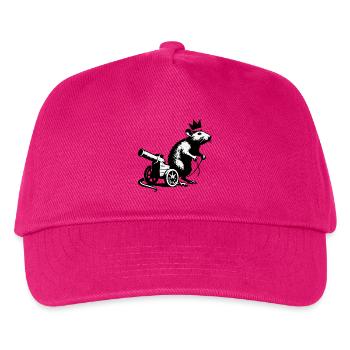 Imperial Rat on Cannon Cart | King Rat - Kids’ Baseball Cap - fuchsia - Front