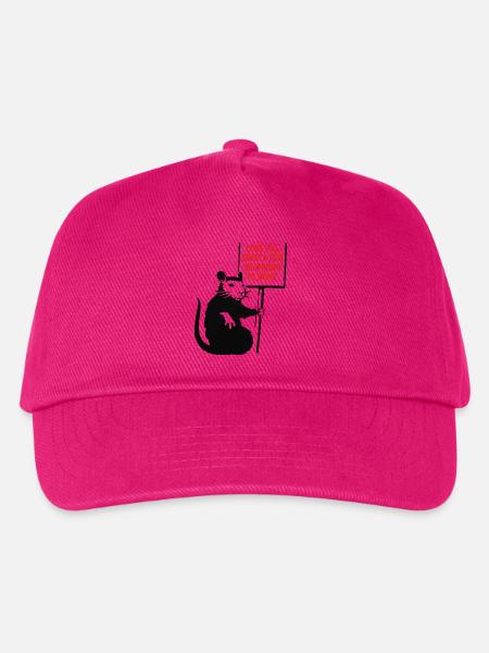 Ratte mit Schild: Liebe Alle Traue Wenigen - Kinder Basecap - Fuchsia