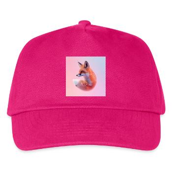 Pastel geometric neon fox - Kids’ Baseball Cap - fuchsia - Front