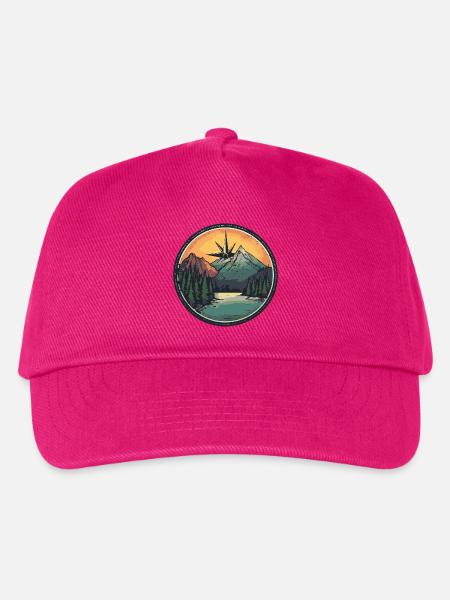 Berge Kompass - Kinder Basecap - Fuchsia