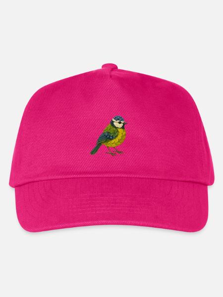 Blaumeise im Naturlook - Kinder Basecap - Fuchsia