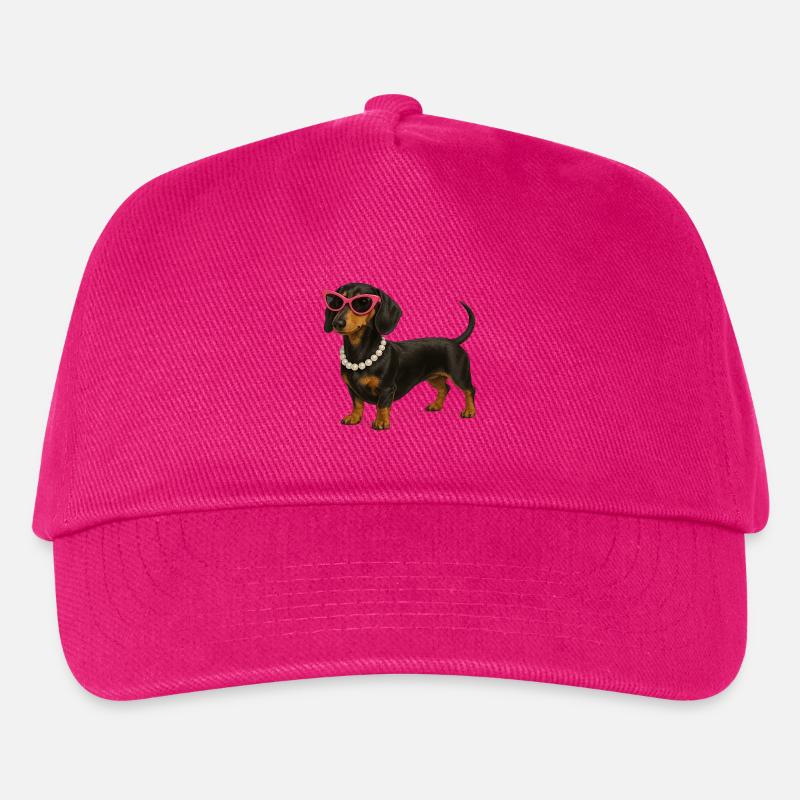 Dackel Diva Pink Sonnenbrille - Kinder Basecap - Fuchsia