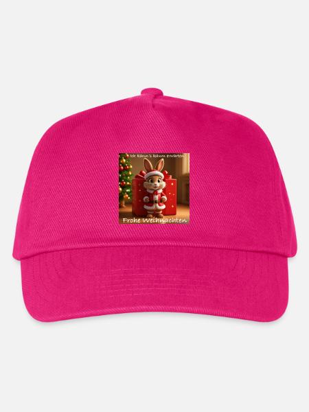 Weihnachtshase im Santa-Outfit - Kinder Basecap - Fuchsia