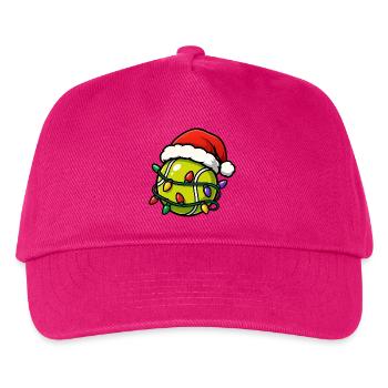 Weihnachten Tennisball Tennisspieler Weihnachten - Kinder Basecap - Fuchsia - Vorne