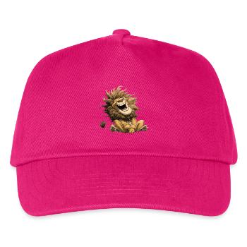 Laughing Lion Wildcat Funny Cheerful Humor - Kids’ Baseball Cap - fuchsia - Front