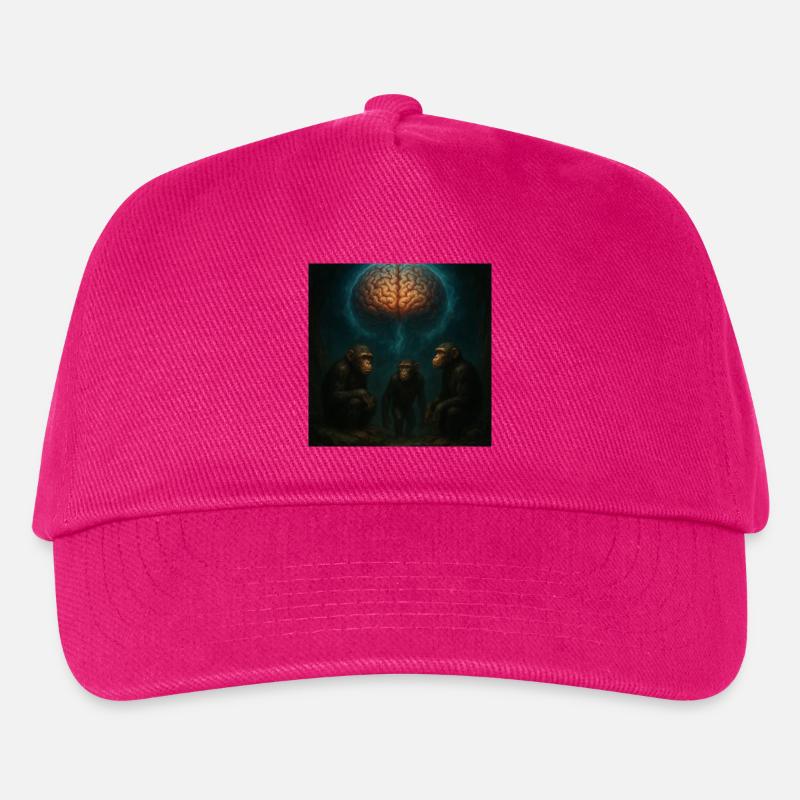 Brainlight: Three monkeys in a dream - Kids’ Baseball Cap - fuchsia