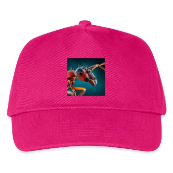 Realistisches Ameisen Makro Porträt Wildlife - Kinder Basecap - Fuchsia - Vorne