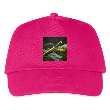 Gottesanbeterin Makro – Elegante Fangschrecke - Kinder Basecap - Fuchsia - Vorne