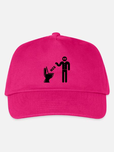 NZS In’s Klo, In Die Toilette! Gegen Rechts Black - Kinder Basecap - Fuchsia