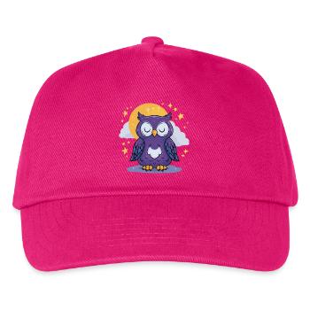 Moonlit Night Owl - Kids’ Baseball Cap - fuchsia - Front