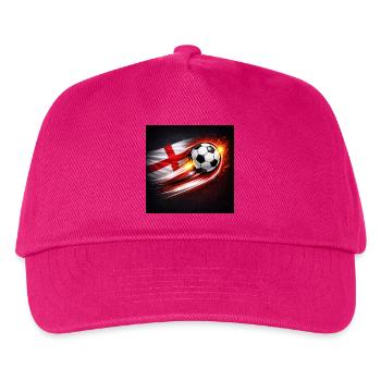 Flying football with flag breeze - Kids’ Baseball Cap - fuchsia - Front