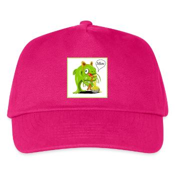 Poisson-chat déguisé en chat en train de sucer des nouilles - Casquette de baseball Enfant - fuchsia - Devant