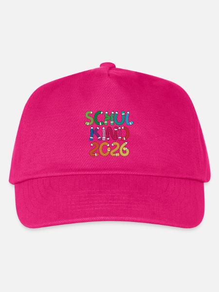 Schulkind 2026 Schule Einschulung Schulanfang - Kinder Basecap - Fuchsia