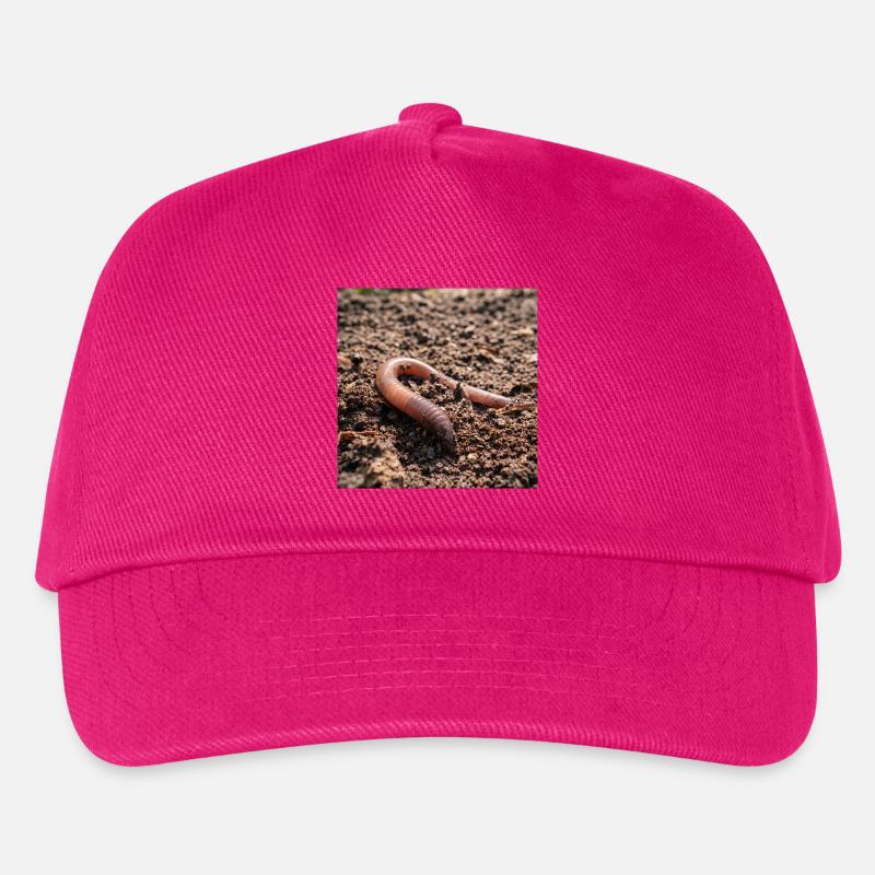 Regenwürmer im Boden - Kinder Basecap - Fuchsia