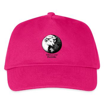 Yin Yang Stock Exchange: Bull & Bear Balance your Portfolio - Kids’ Baseball Cap - fuchsia - Front