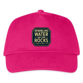 Sparklendes Wasser auf Felsen Neon - Kinder Basecap - Fuchsia - Vorne