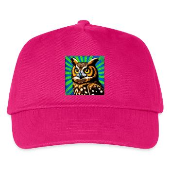 Eule - Kinder Basecap - Fuchsia - Vorne