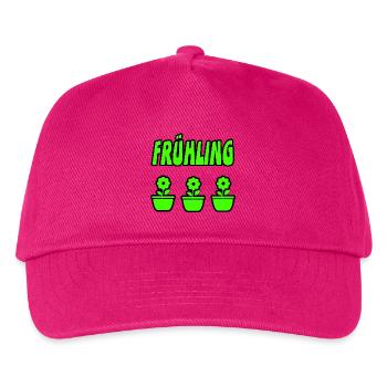 Frühling - Kinder Basecap - Fuchsia - Vorne