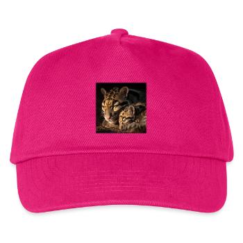 Léopard nuageux avec un petit Félins sauvages adorateurs - Casquette de baseball Enfant - fuchsia - Devant