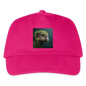 Kakapo – Seltener Grünpapagei - Kinder Basecap - Fuchsia - Vorne