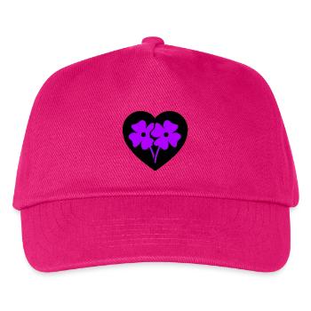 Blumen - Kinder Basecap - Fuchsia - Vorne