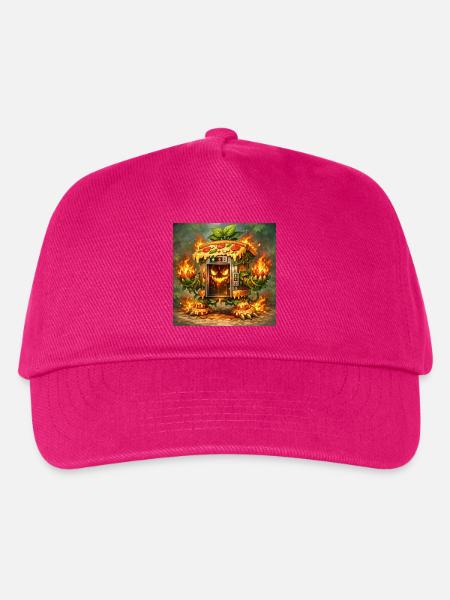 Pizza-Feuerofen Monster - Kinder Basecap - Fuchsia