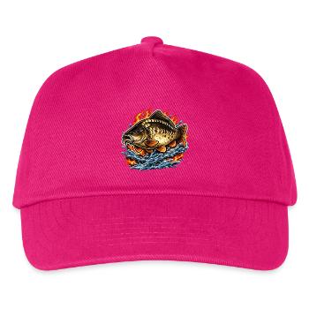 Mirror Carp - Kids’ Baseball Cap - fuchsia - Front