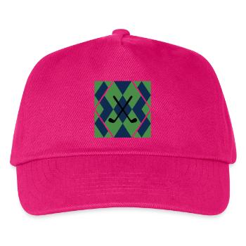 Golf Clubs Argyle Pattern Men's Golf Clubs - Kids’ Baseball Cap - fuchsia - Front