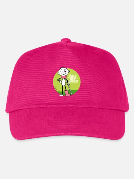 Strichel - Hals und Beinbruch - Genesungswünsche - Kinder Basecap - Fuchsia